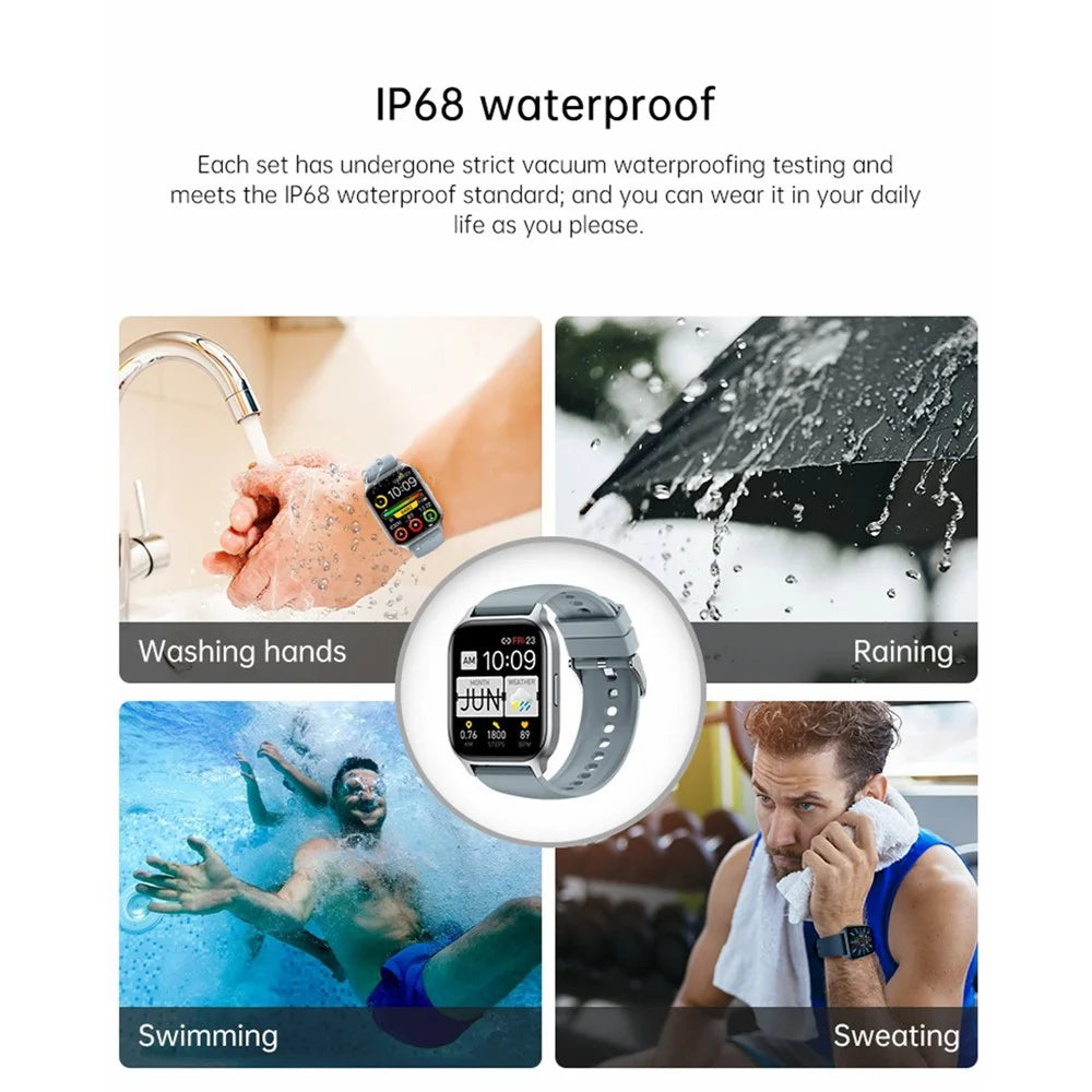 Y3 Smart Watch Bluetooth-compatible Call Heart Rate Monitor 1.85-inch HD Screen Sports Watch - Grey - 3