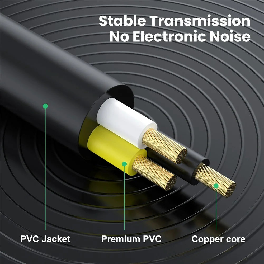 3m 6.35mm Stereo Female TRS to Dual 1 / 4 Inch Male Mono Y Splitter Breakout Cable Patch Cord - 5