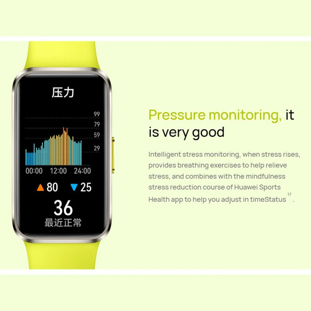 HUAWEI Band 10 1.47 Inch AMOLED Smart Bracelet Fitness Tracker Aluminum Alloy Case Health Monitoring Smart Wristband (Chinese Version) - Black - 6