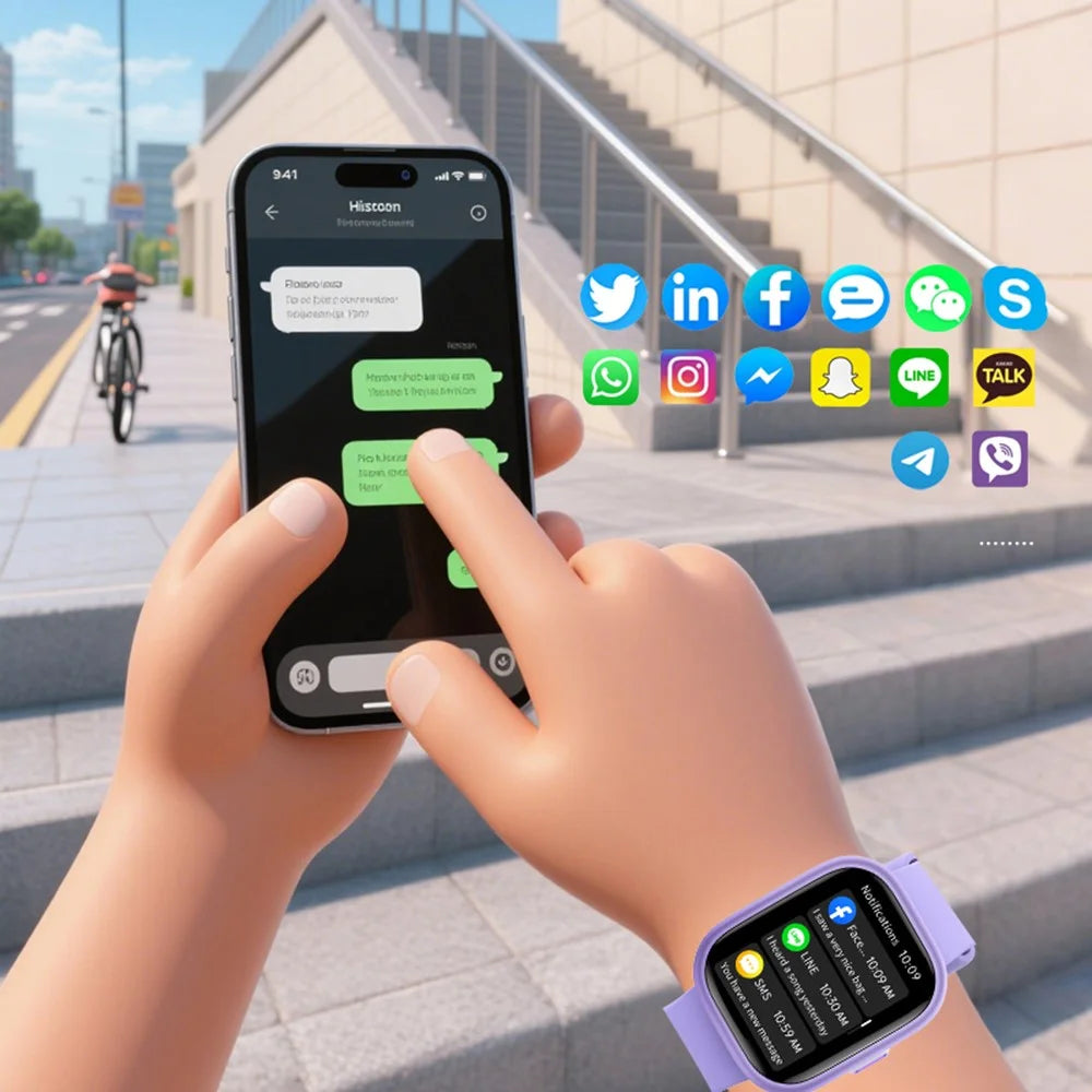 W79 Kids Smart Watch 1.83 Inch Screen Educational Games 100+ Sports Modes Wristwatch - Black - 5