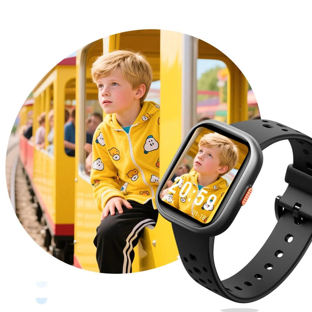 W79 Kids Smart Watch 1.83 Inch Screen Educational Games 100+ Sports Modes Wristwatch - Black - 7