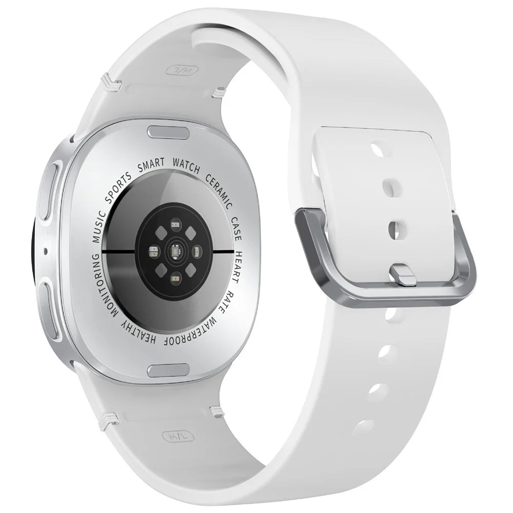 HD8mini Round Screen Smartwatch Bluetooth-Compatible Calling Fitness Tracker Health Monitor Watch - White - 2