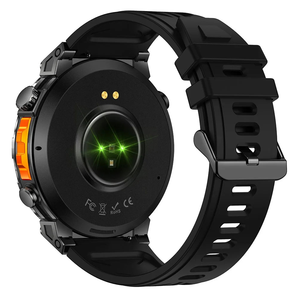KC93 Smart Watch GPS Positioning ChatGPT Sports Heart Rate Multi-Function Health Monitoring Wearable Watch - Black Strap - 2