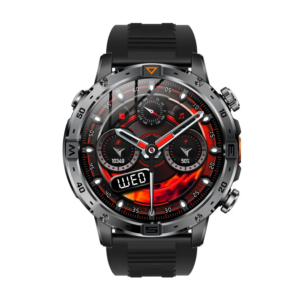 AK91 1.7 Inch HD Screen Smart Watch Bluetooth-compatible Calling Outdoor Sports Watch with Pedometer Flashlight - Black - 2