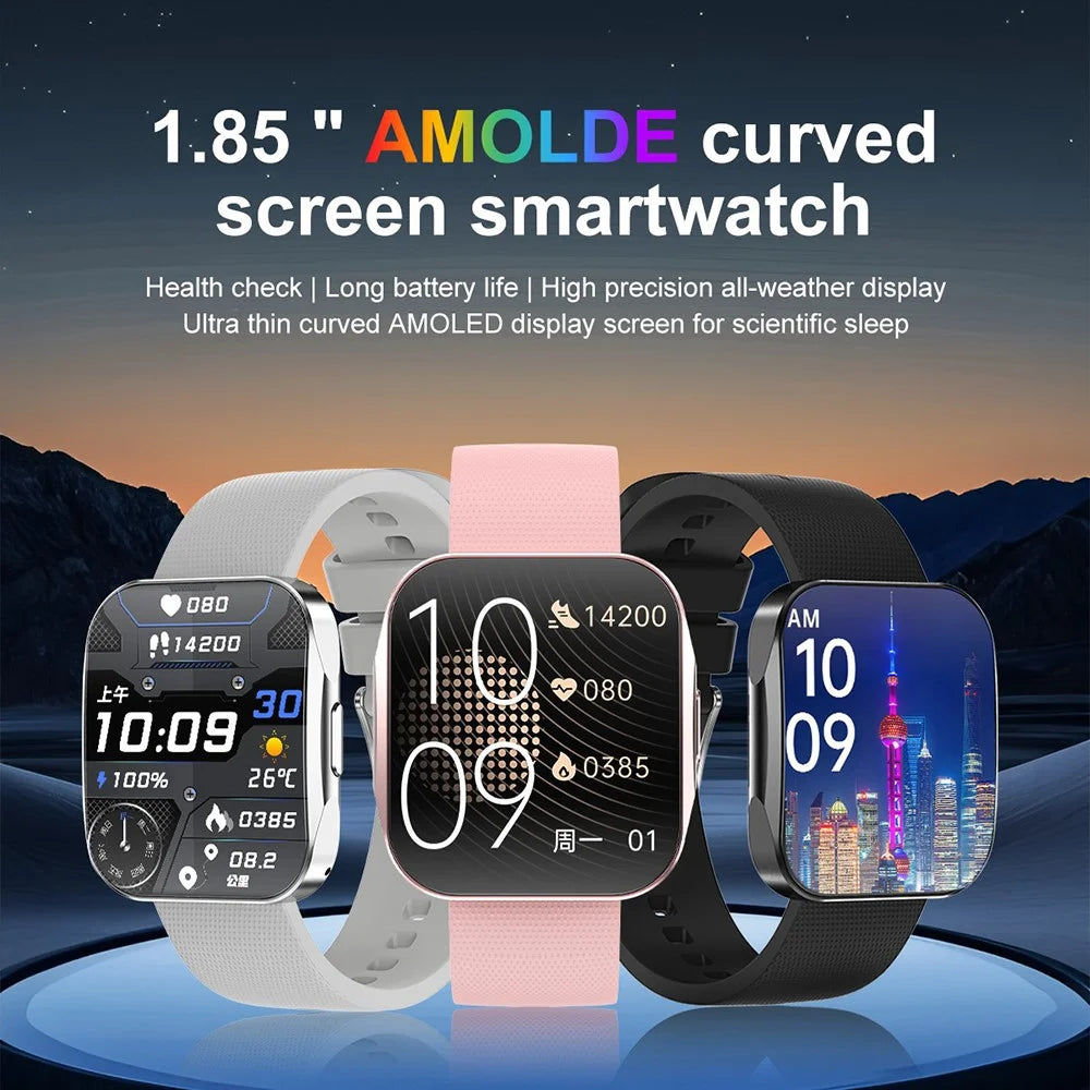 U19 1.85 Inch AMOLED Curved Screen Smart Watch IP68 Waterproof Bluetooth-compatible Calling Health Monitor - Tarnish - 2