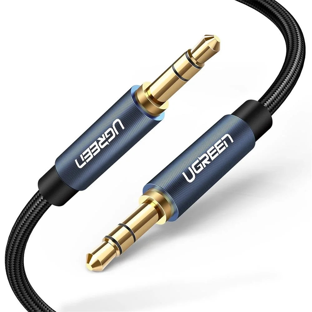 UGREEN 0.5m 10684 3.5mm to 3.5mm Male to Male Cable Plug and Play Nylon Braided Audio Cord - 1