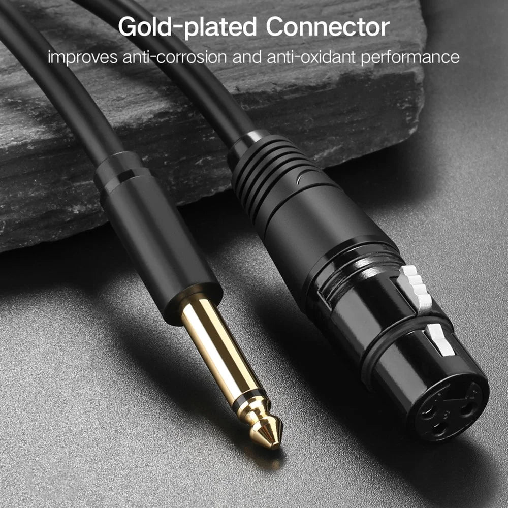 UGREEN 1m 6.35mm TRS Male to Cannon XLR Female Audio Cable for Microphone Speakers Sound Consoles Amplifier - 5