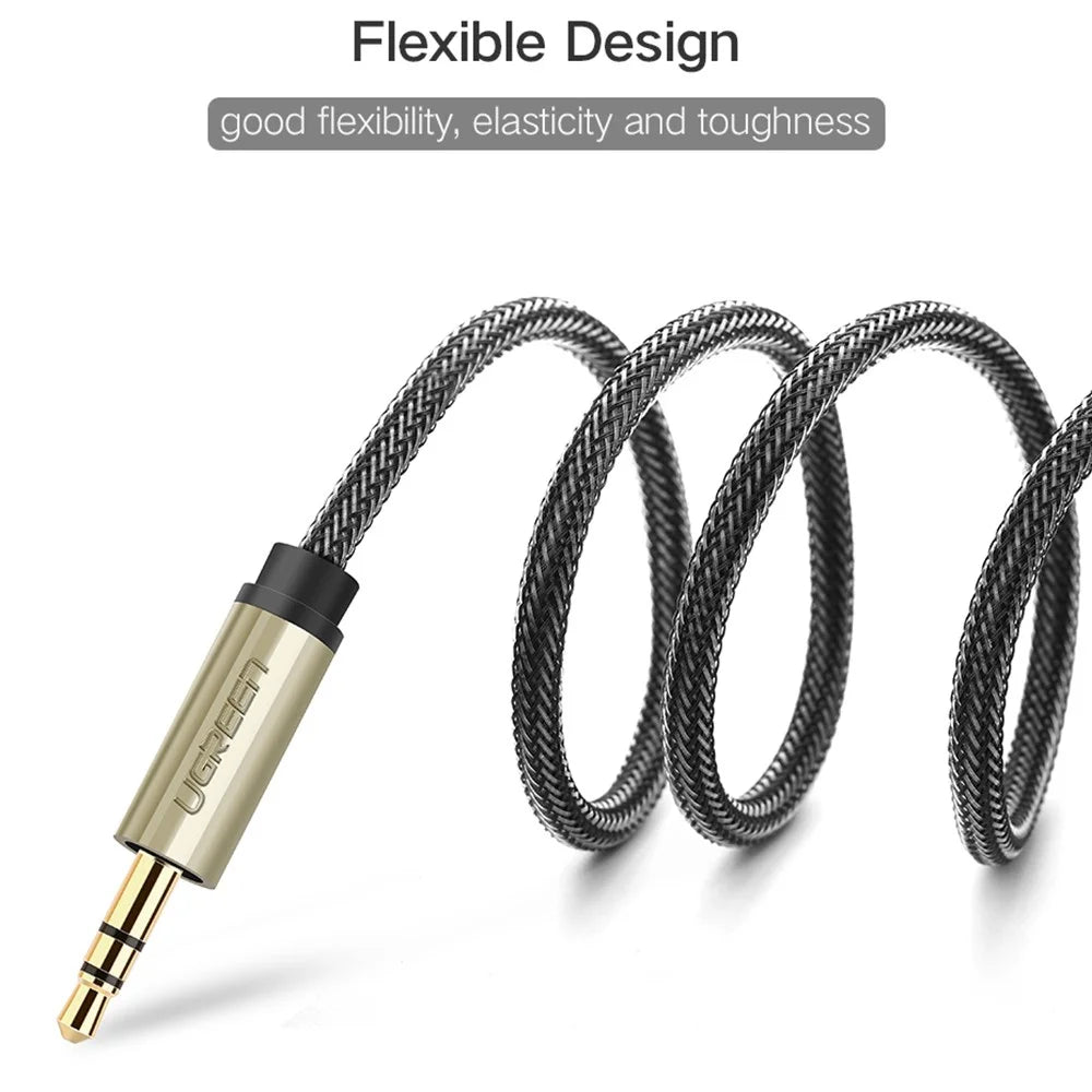 UGREEN 40791 1.5-Meter 3.5mm 1/8" Male TRS to 2 x 6.35mm 1/4" Male TS Stereo Audio Cable Y Splitter for Cellphones/Amplifiers/Home Theater - 4