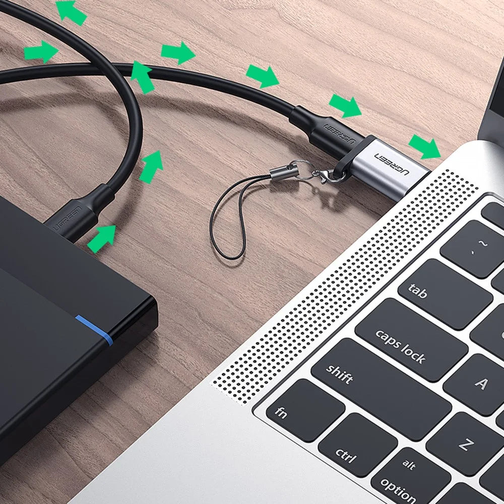 UGREEN US276 USB 3.0 Male to Type-C Female Adapter Mini Potable USB 3.0 Converter for Laptop Samsung Xiaomi 10 Headphones - 6