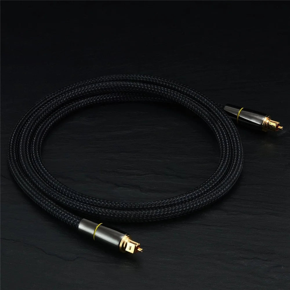 5m Toslink Cable Digital Optical Audio Wire with 24K Gold-plated Connector for TV / DVD / Blu-ray Player / Game Console (Yellow Ring) - 7