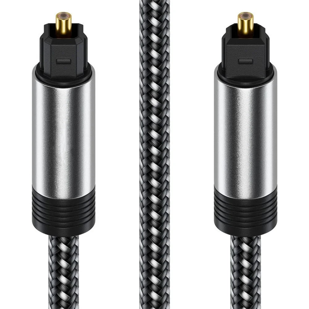 15m Nylon Braided Long Toslink Digital Optical Audio Cable Fiber SPDIF Output Line for TV Blu-ray Player (Style B) - 2