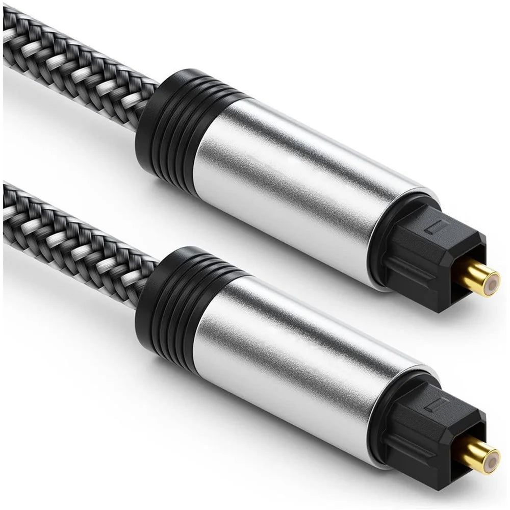 15m Nylon Braided Long Toslink Digital Optical Audio Cable Fiber SPDIF Output Line for TV Blu-ray Player (Style B) - 3