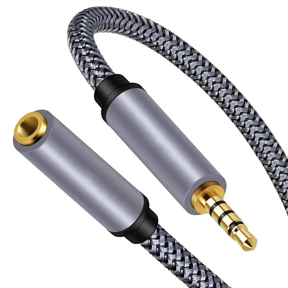 3m 3.5mm Male to Female Audio Cable HiFi Stereo TRRS Aux Cord Audio Extension Cable for Microphone Speaker Headphone - 1