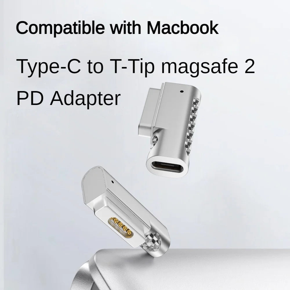 Type-C To Magnetic 2 Charging Adapter Charging Magnet Plug Converter 18.5V-20V for MacBook Air / Pro - 2