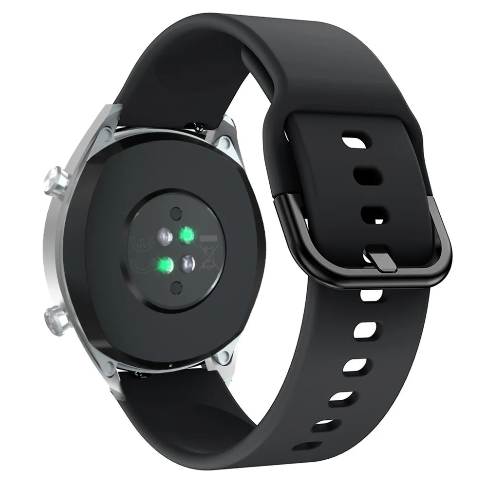 22mm Soft Silicone Smart Watch Band Adjutable Wrist Strap for Huawei Watch GT / Watch GT2 / Watch Active / Watch Buds - Black - 2