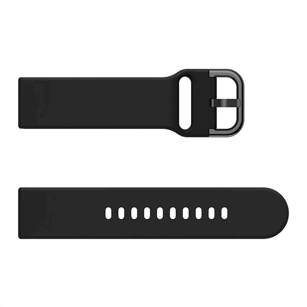 22mm Soft Silicone Smart Watch Band Adjutable Wrist Strap for Huawei Watch GT / Watch GT2 / Watch Active / Watch Buds - Black - 4
