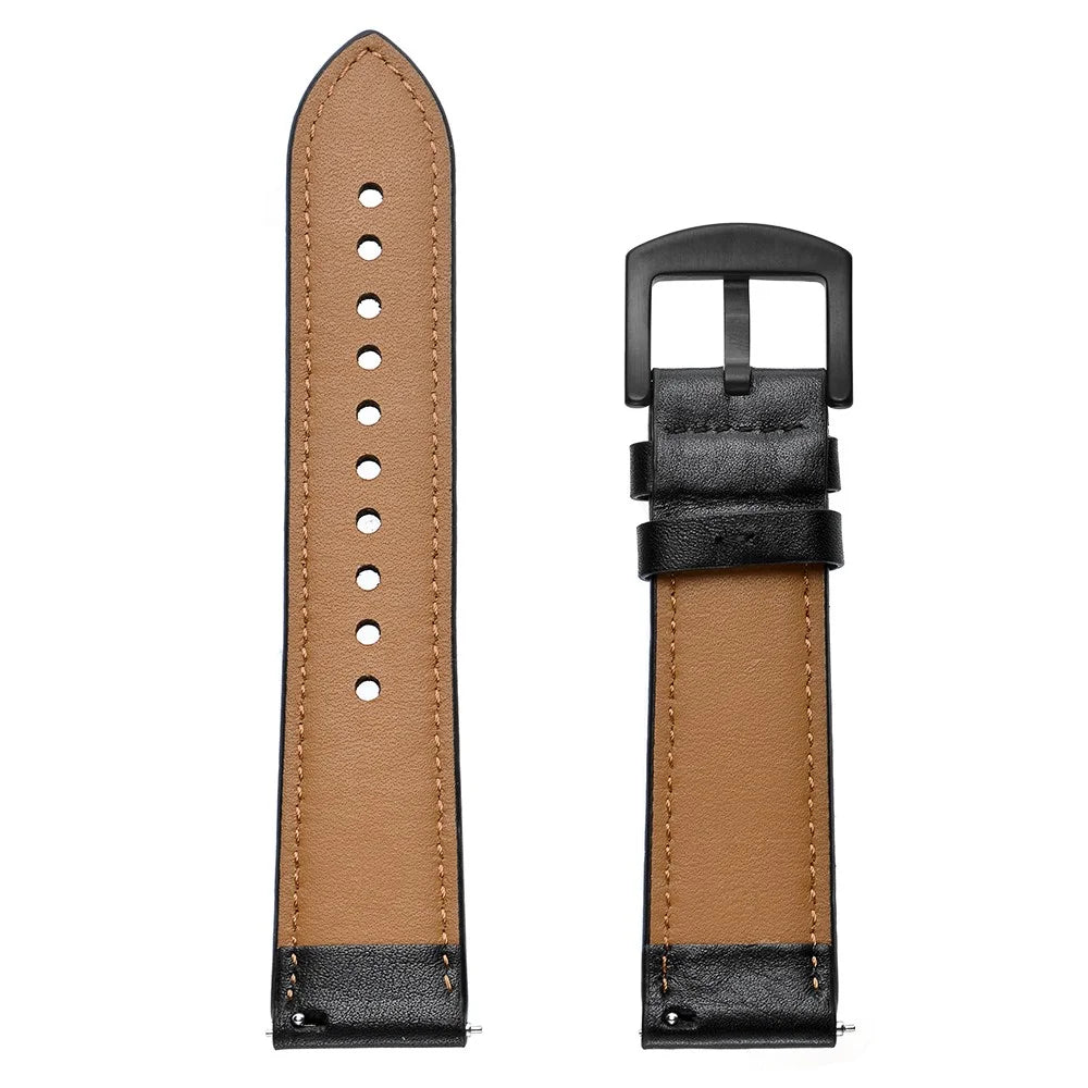 20mm Genuine Leather Coated Watch Strap for Huami Amazfit GTR 42mm - Black - 4