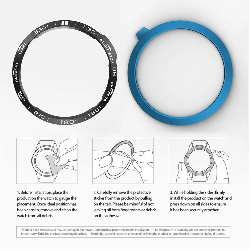 Stainless Steel Replacement Watch Bezel (Type A) for Garmin Fenix 6/6 Pro/ 6 Sapphire - Black/White - 6