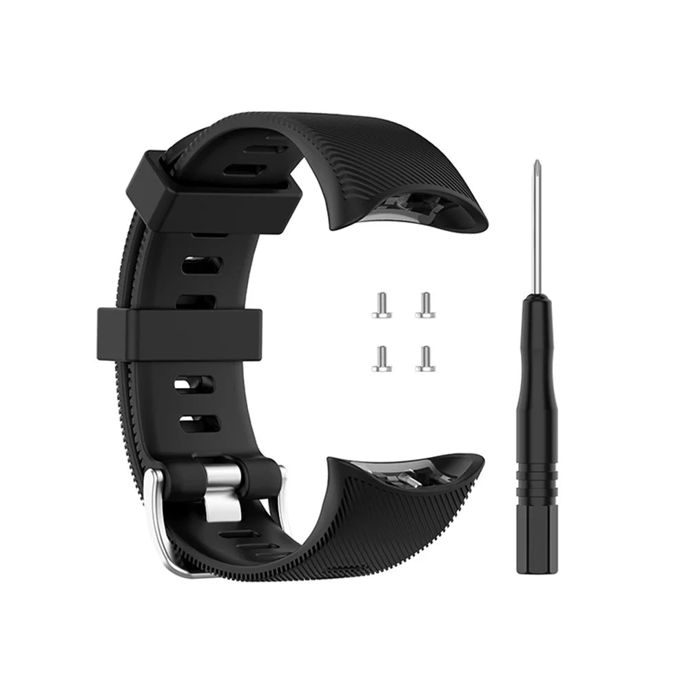 Silicone Watch Strap Replacement for Garmin Swim 2 / Forerunner 45 / 45S - Black - 4