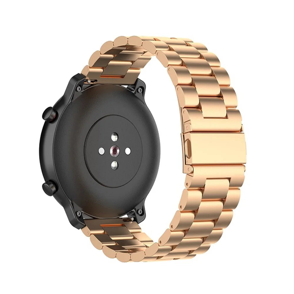 Stainless Steel Smart Watch Replacement Strap for Fossil Q Marshal Gen 2/Fossil Q Explorist HR Gen 4/Fossil Gen 3 Q Explorist - Rose Gold - 5