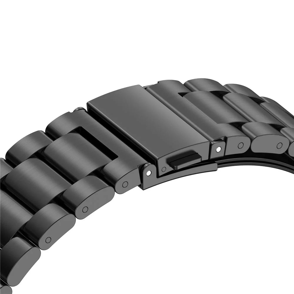 20mm Stainless Steel Watch Strap for Garmin Vivoactive / Samsung Watch Active / Huawei Watch 3 Pro New Replacement Band - Black - 6