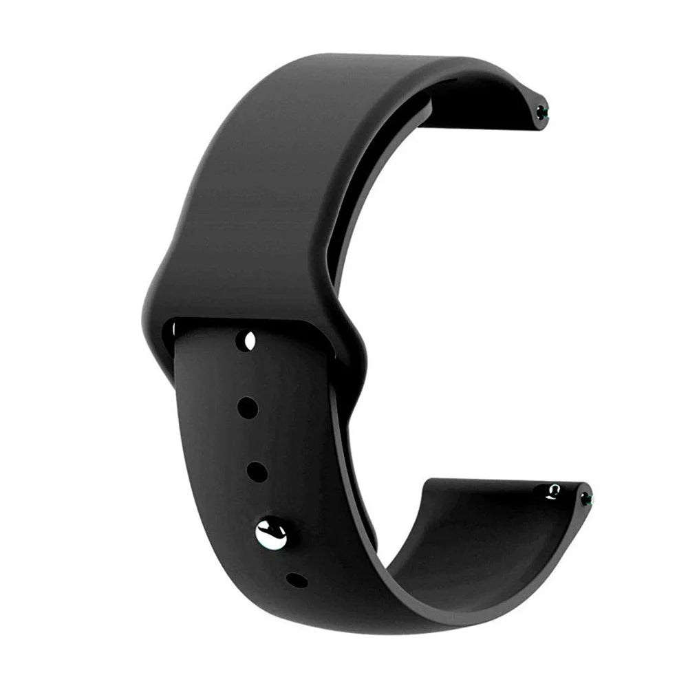 22mm Silicone Smart Watch Band Watch Strap Replacement for Huawei Watch GT 2e/GT2 46mm - Black - 1