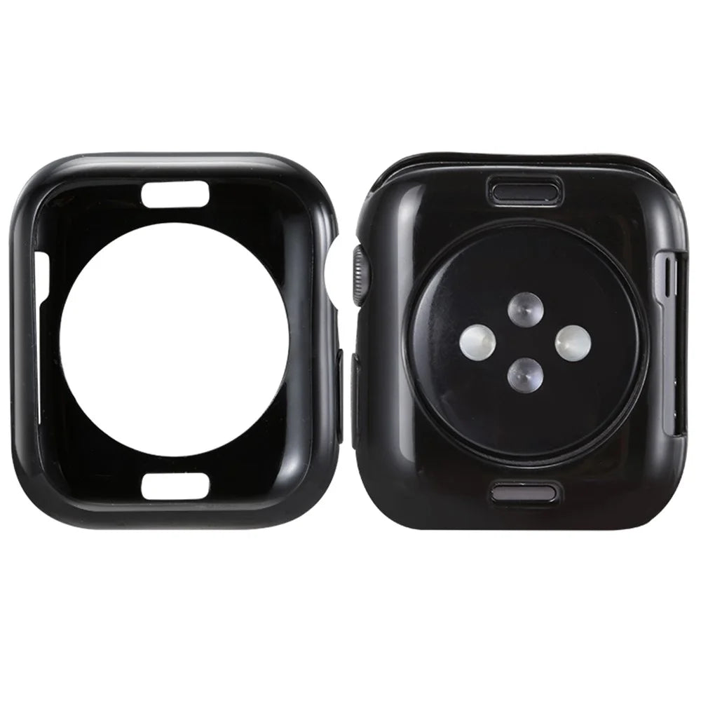 Silicone Smart Watch Case Cover for Apple Watch Series SE3 / SE2 / SE1 /  6 / 5 / 4 44mm - Black - 1