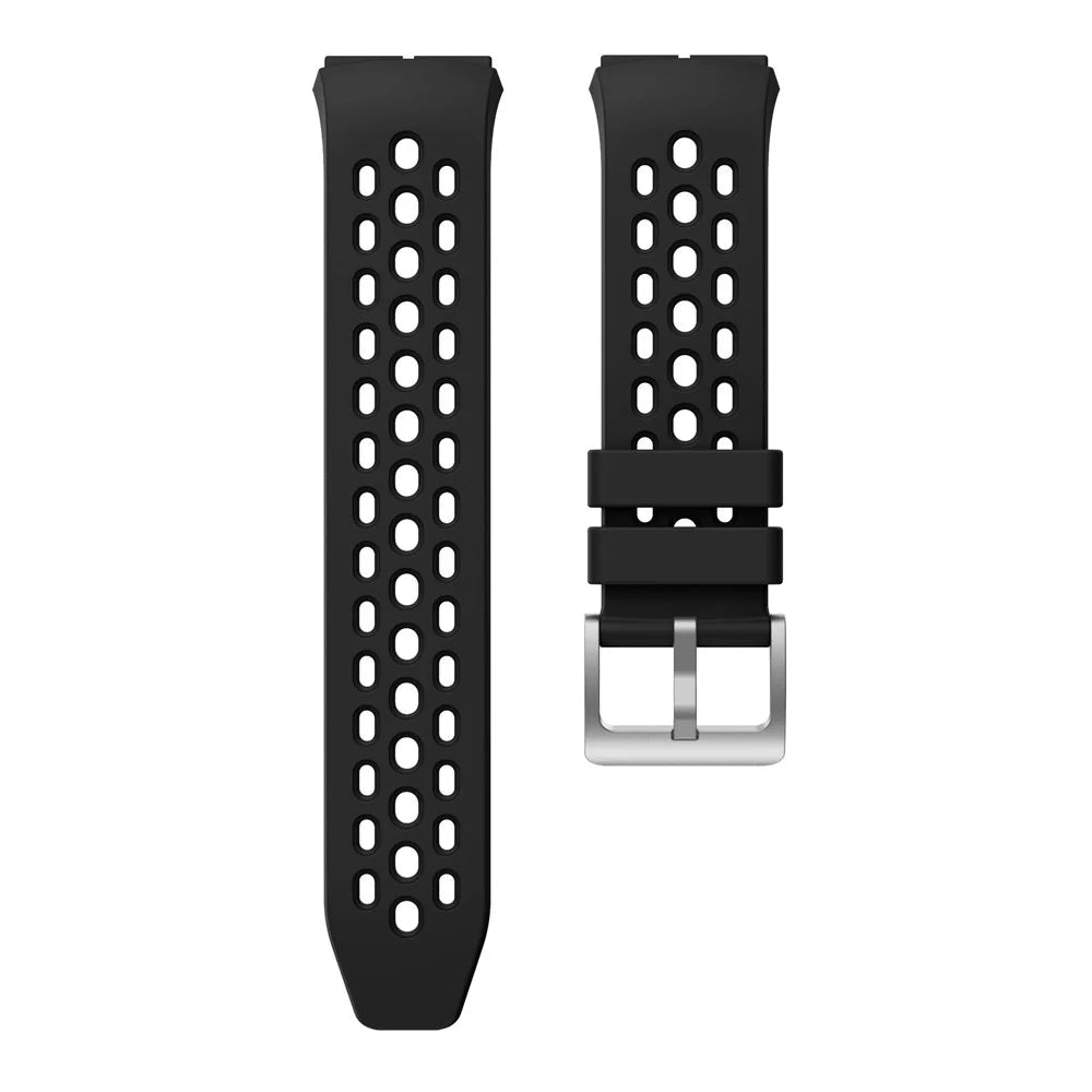 Bi-color Silicone Smart Watch Strap Adjustable Watchband for Huawei Watch GT 2e - Black / Black - 2