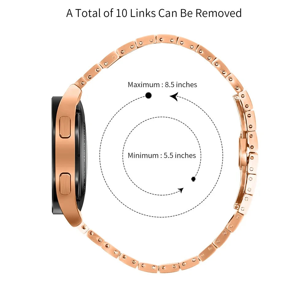 For Garmin Bounce / D2 Air X10 Stainless Steel Watch Strap Replacement Wrist Band - Rose Gold - 4