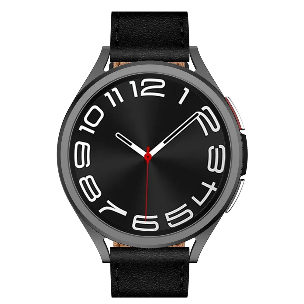 For Huawei Watch GT 3 42mm / GT 3 Pro 43mm Top Layer Cowhide Adjustable Wrist Band 20mm Watch Strap - Black - 3