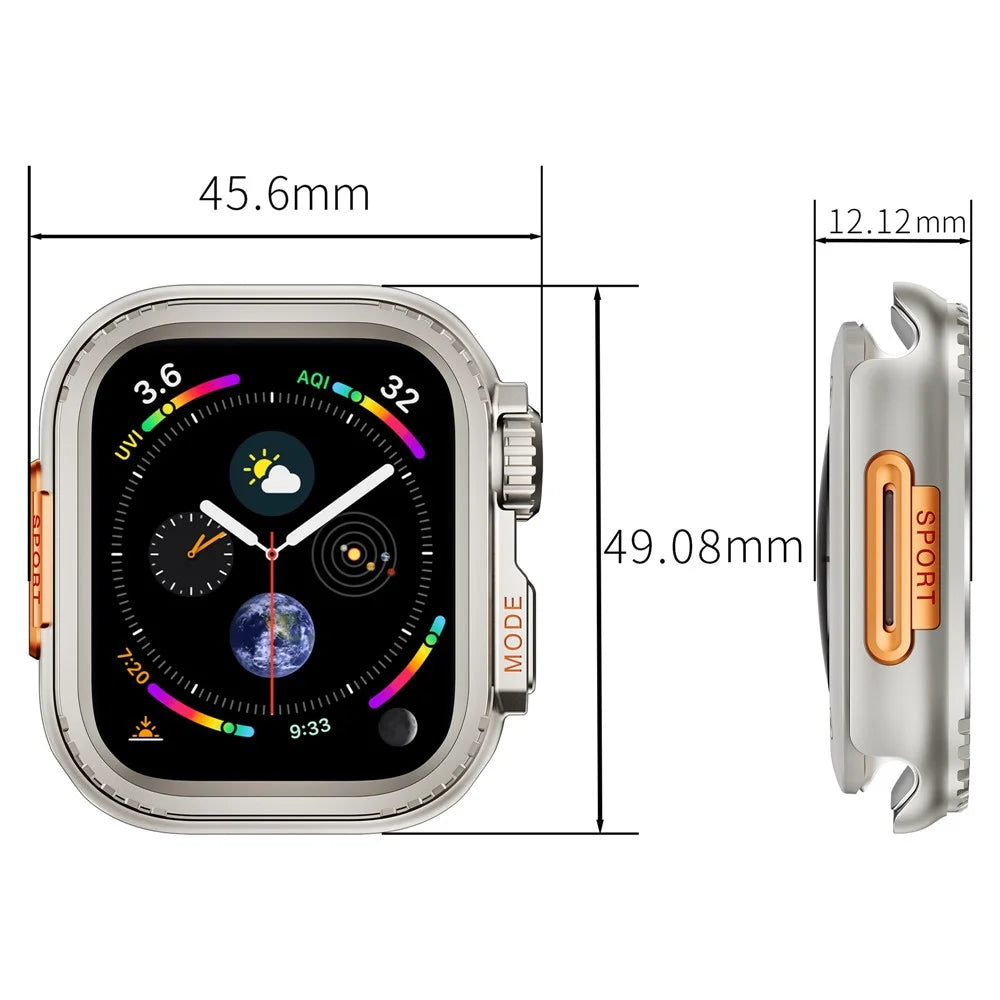 Watch Case for Apple Watch Series SE3 / SE2 / SE1 /  6 / 5 / 4 44mm Metal Protective Frame - Black - 5