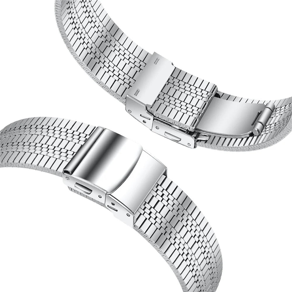 For Samsung Galaxy Watch 46mm Stainless Steel Watch Strap 22mm Wrist Band - Silver - 3