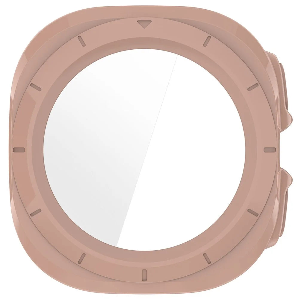 For Samsung Galaxy Watch Ultra (2025) 47mm / Ultra 47mm PC Protective Case Watch Frame Integrated with Tempered Glass Screen Film - Pink - 4