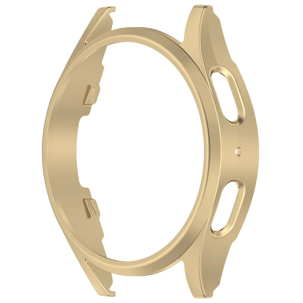 For Samsung Galaxy Watch7 44mm Anti-Collision PC Watch Case Hollow Protective Frame - Champagne Gold - 2