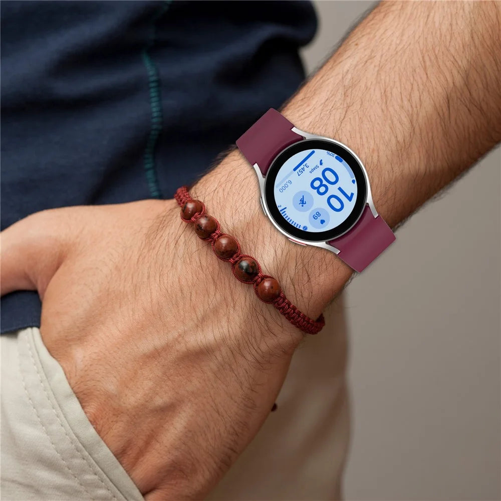 For Samsung Galaxy Watch7 / Watch6 / Watch FE 40mm / Watch 5 / Watch4 Wrist Band Silicone Watch Strap - Green - 6