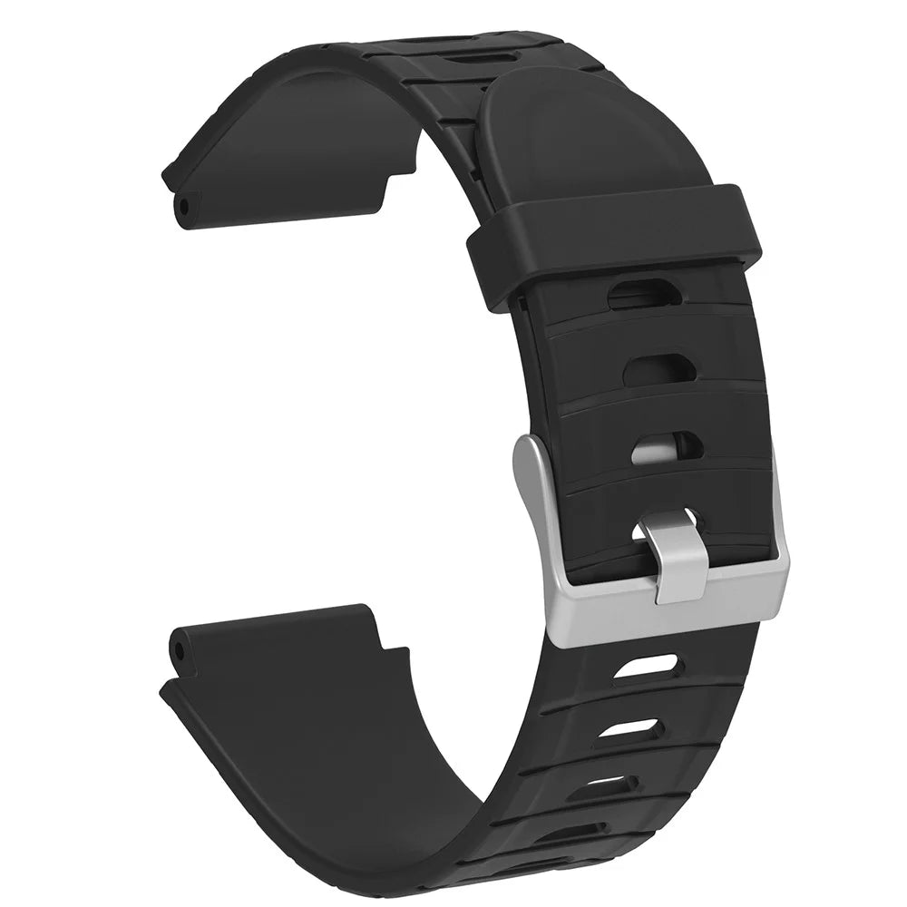 For Garmin Forerunner 920XT Watch Strap Silicone Band with Spring Bar and Screwdriver - Black - 2