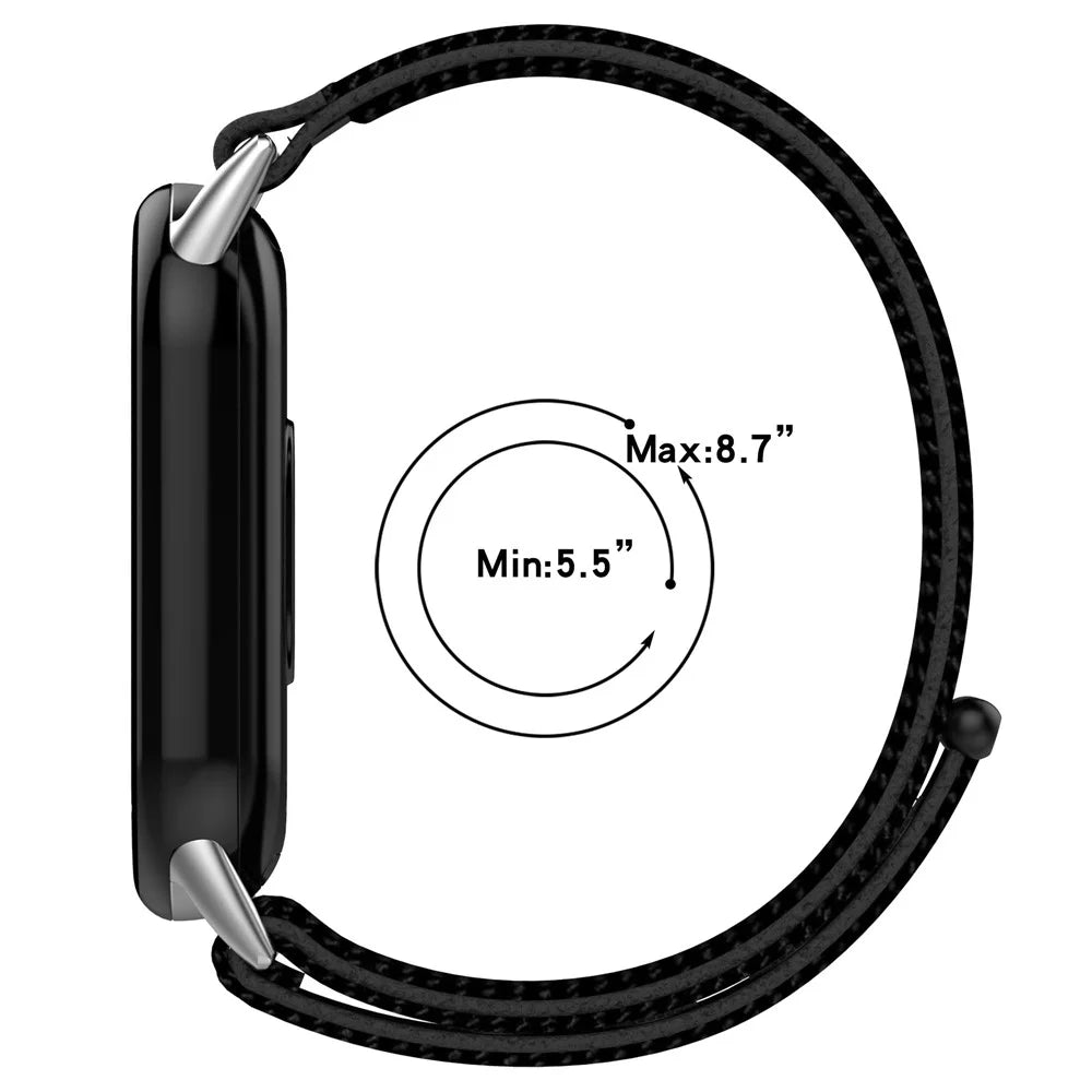 For Xiaomi Smart Band 9 NFC / 9 / 8 NFC / 8 Nylon Wrist Strap Bracelet Band with Magic Tape - Green - 7