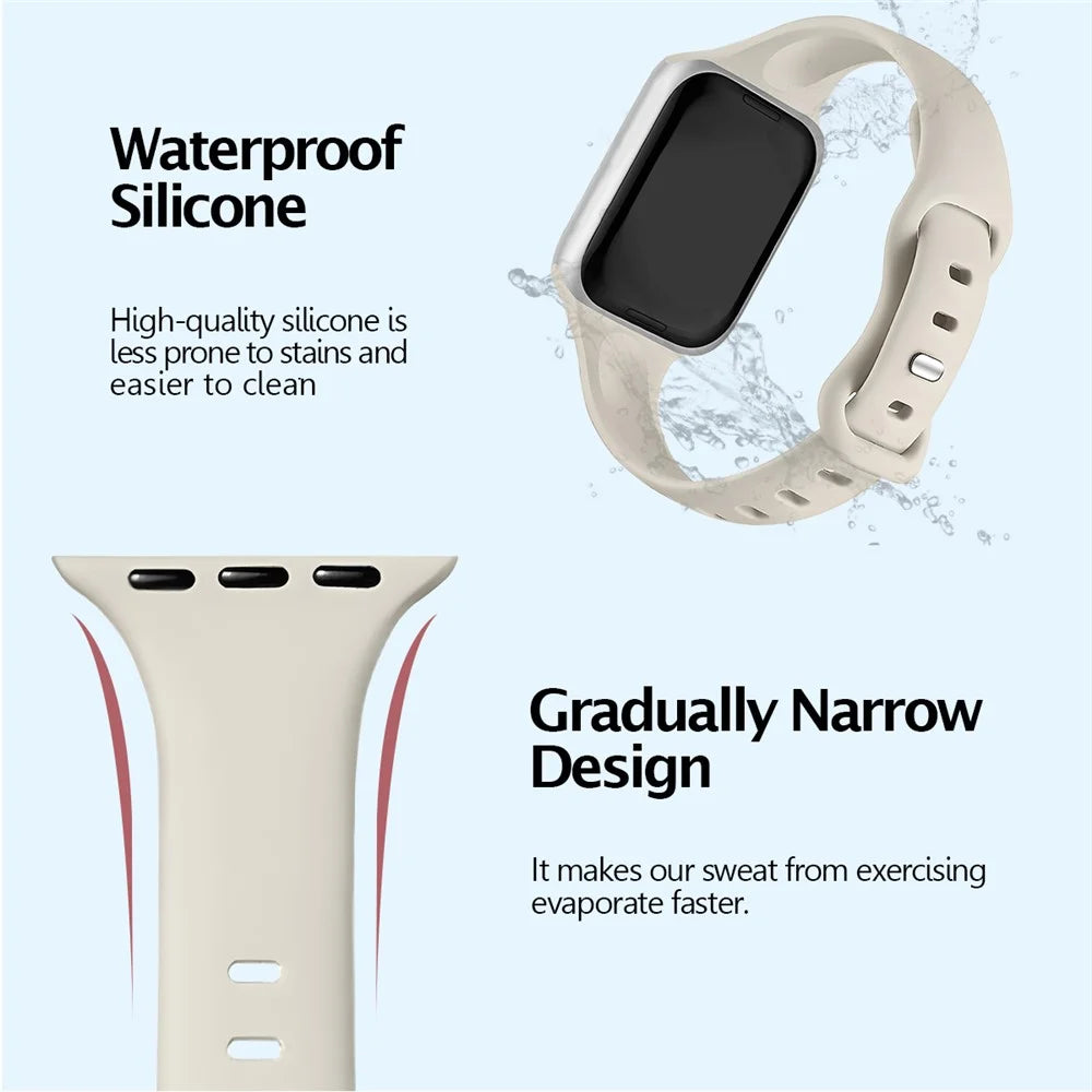 For Apple Watch Ultra 3 2 1 49mm / Series 11 10 46mm / 9 8 7 45mm / SE3 SE2 SE 6 5 4 44mm / 3 2 1 42mm Silicone Watch Band - Black - 3