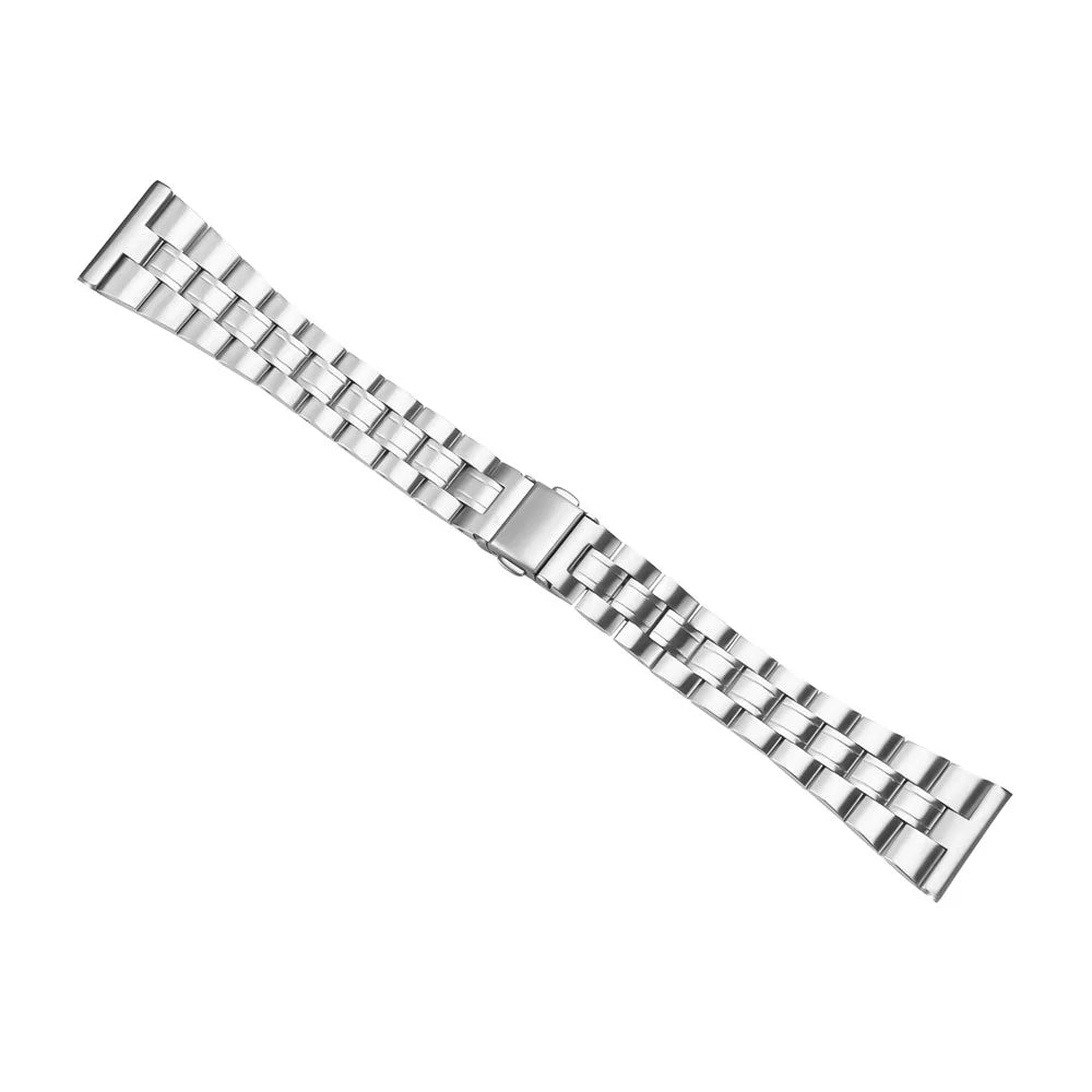 For TicWatch Pro 2018 Stylish 3-Bead Stainless Steel Band Smartwatch Replacement Strap - Silver - 2