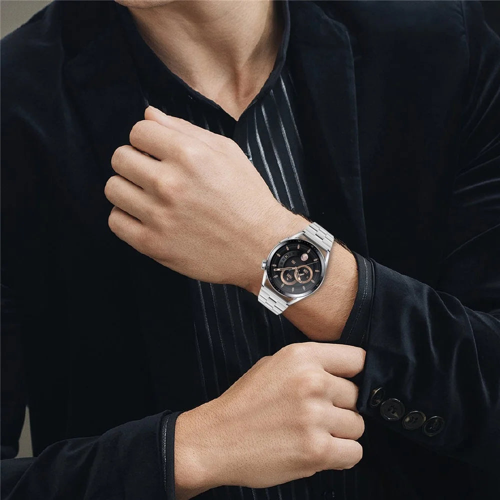 For Xiaomi Watch Color Fashion Ultra-Thin Watch Strap 3-Bead Stainless Steel Wrist Band - Silver - 4