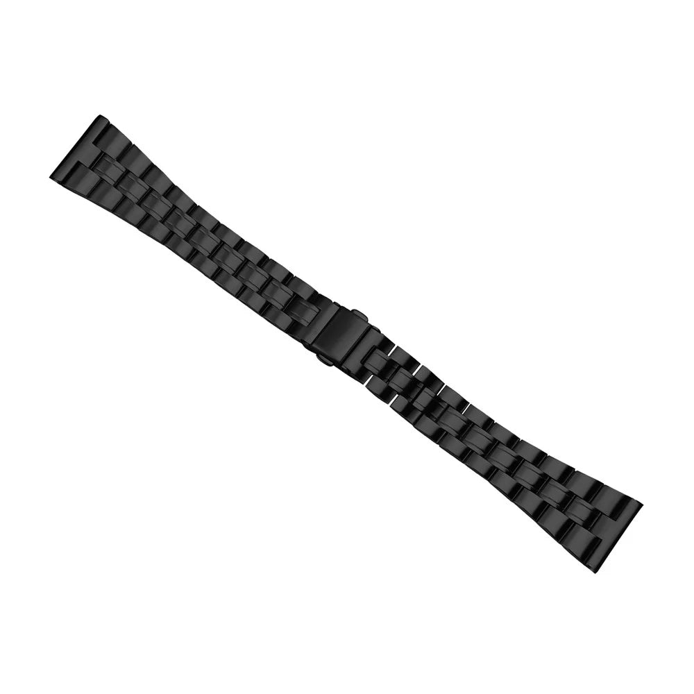 For Honor MagicWatch 2 46mm Watch Strap Stainless Steel Replacement Band - Black - 2