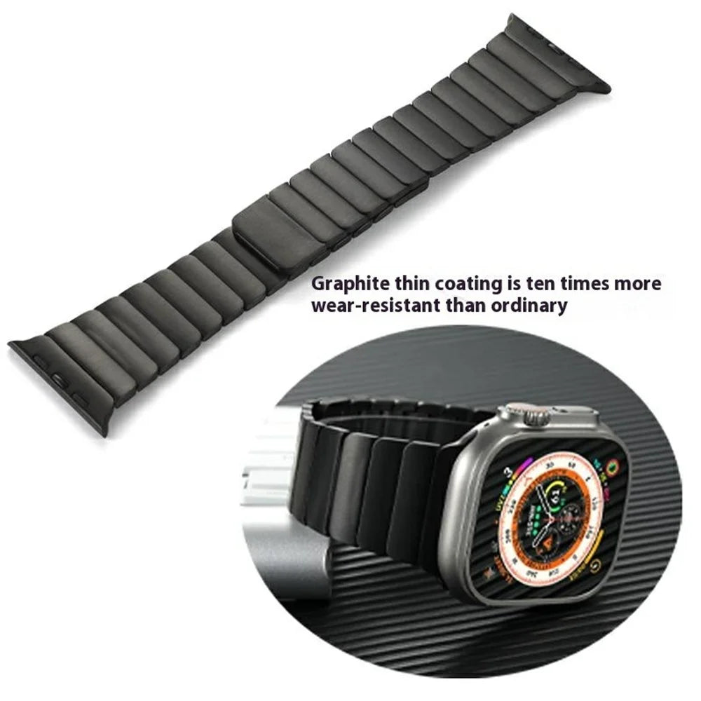 For Apple Watch Series 11 10 42mm / 9 8 7 41mm / SE3 SE2 SE 6 5 4 40mm / 3 2 1 38mm Magnetic Metal Watch Strap - Silver - 3