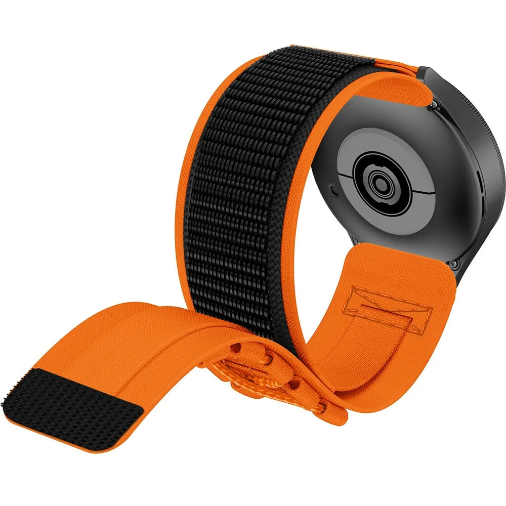 Universal 20mm Strap for Samsung Galaxy Watch7 / Watch6 / Watch 5 44mm 40mm Braided Nylon Watch Band - Orange - 4