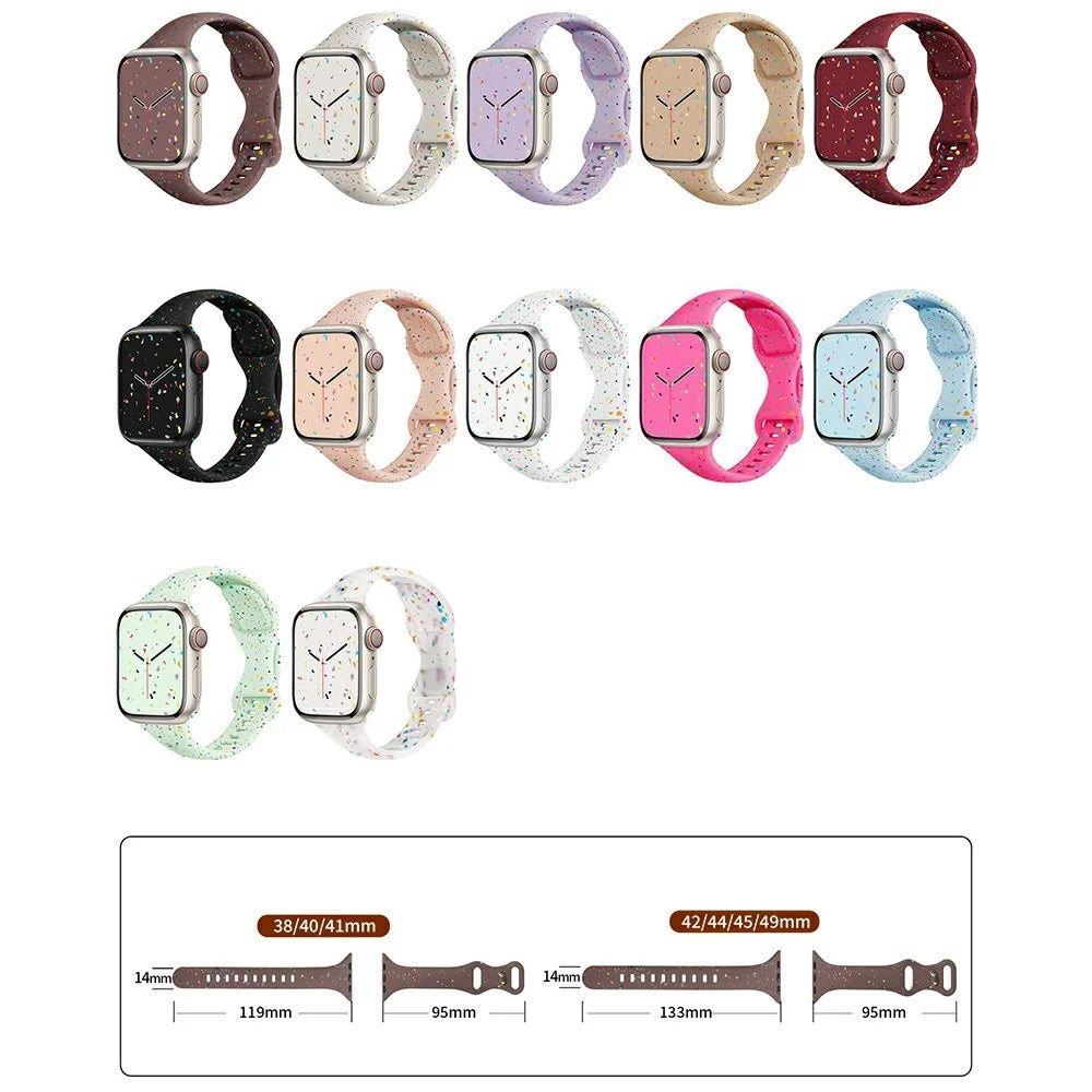 Strap for Apple Watch Ultra 3 2 1 49mm / Series 11 10 46mm / 9 8 7 45mm / SE3 SE2 SE 6 5 4 44mm / 3 2 1 42mm Silicone Band - Starlight - 7