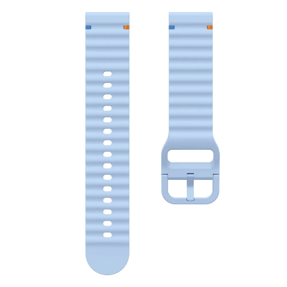 KALEBOL Silicone Band for Huawei Watch 4 / 4 Pro / GT 4 46mm , 22mm Wave Design Watch Strap - Baby Blue - 4