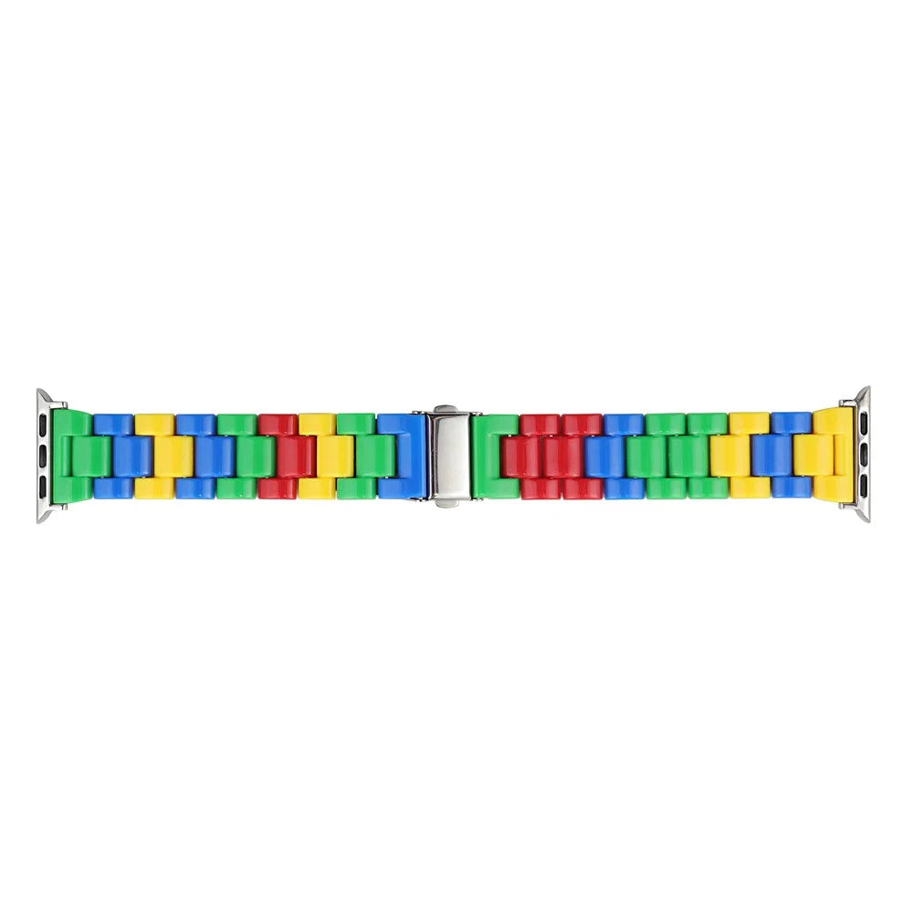 For Apple Watch Ultra 3 2 1 49mm / Series 11 10 46mm / 9 8 7 45mm / SE3 SE2 SE 6 5 4 44mm / 3 2 1 42mm Block PC Watch Band - 6