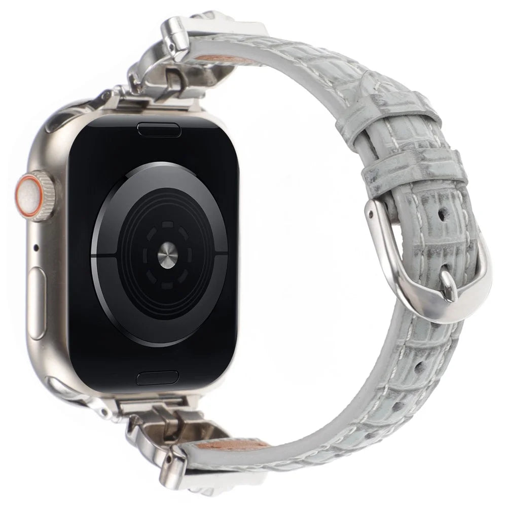 For Apple Watch Ultra 3 2 1 49mm / Series 11 10 46mm / 9 8 7 45mm / SE3 SE2 SE 6 5 4 44mm / 3 2 1 42mm Watchband - Silver / Grey - 1