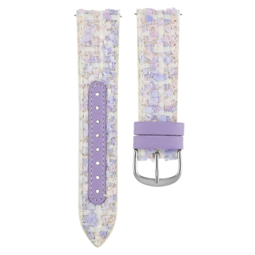 For Huawei Watch GT 5 46mm / Watch 4 / 4 Pro Replacement Strap 22mm Woolen+PU Watch Band - Purple - 2
