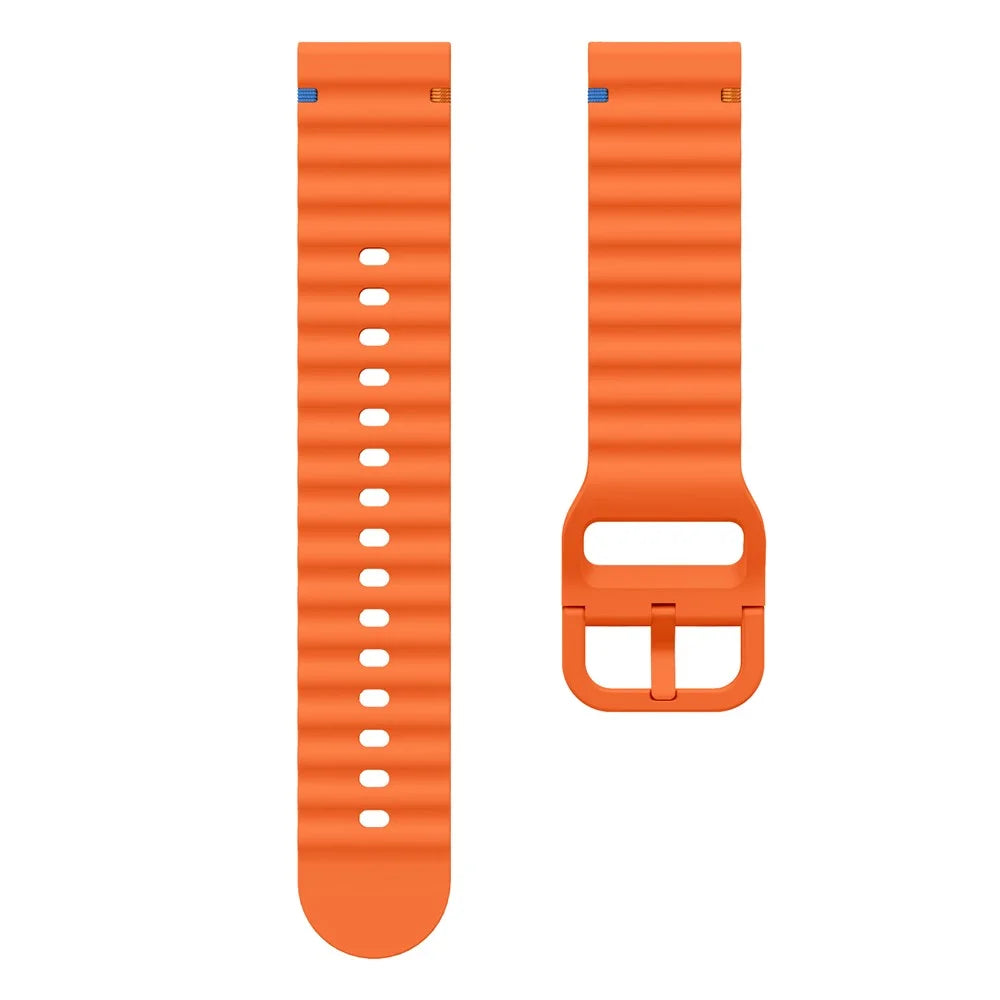 22mm Silicone Band for Xiaomi Watch S4 Sport / Redmi Watch 5 Active Wave Design Watch Strap - Orange - 2