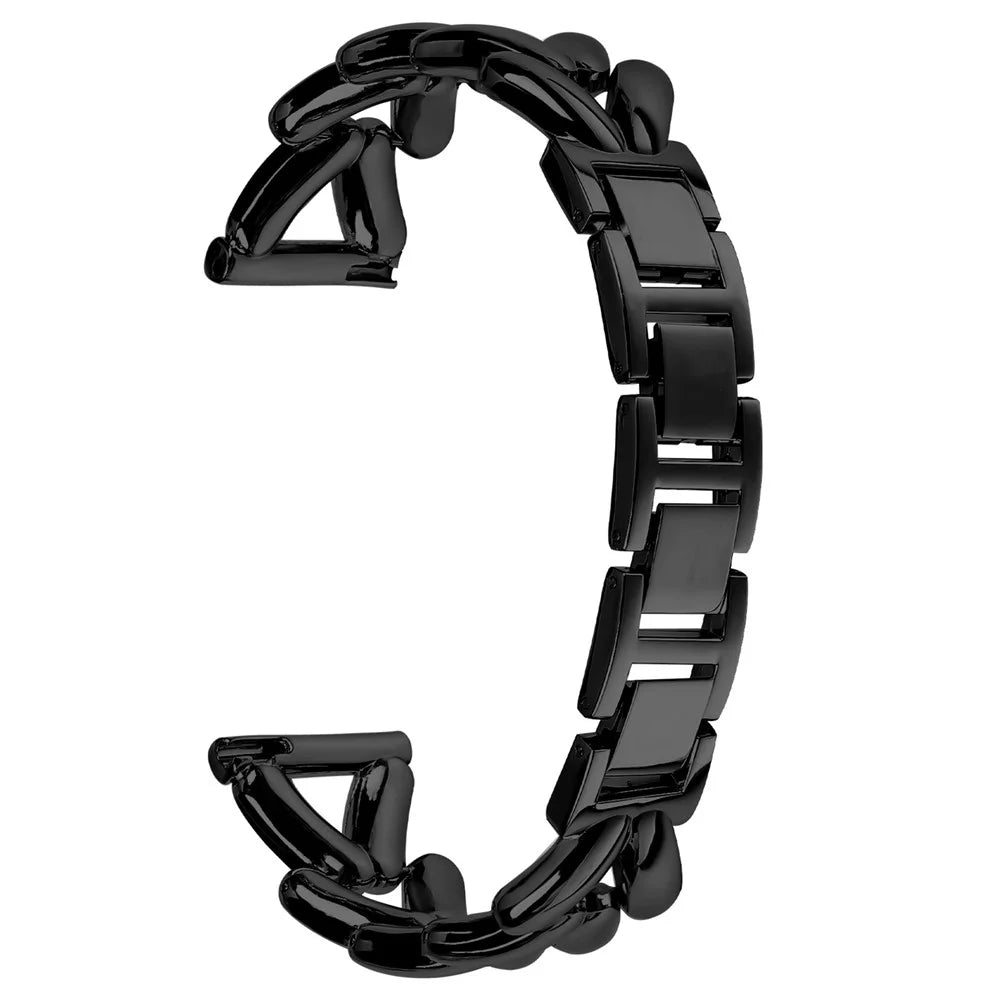 Zinc Alloy Watch Band for Verizon Gizmo Watch 1 Twisted Metal Watch Strap Replacement - Black - 1